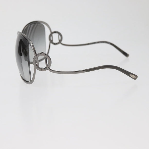 BVLGARI Sunglasses Metal Black Silver Auth BA13219