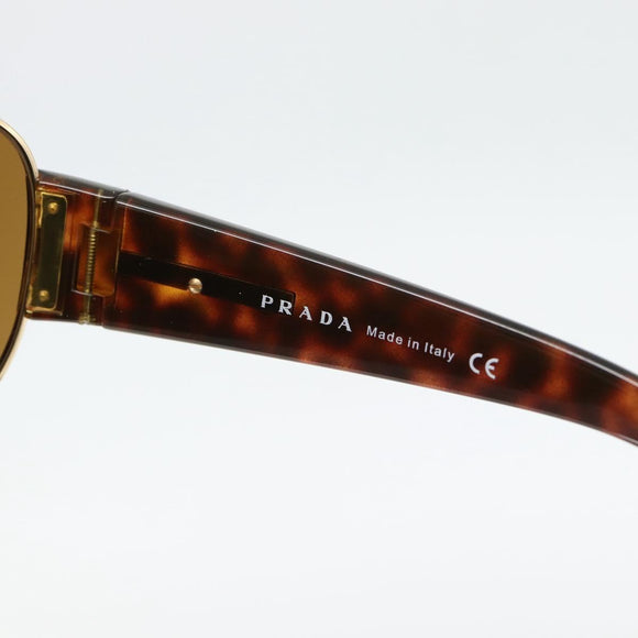 PRADA Tortoise Pattern Sunglasses Plastic Brown Gold Auth BA13220