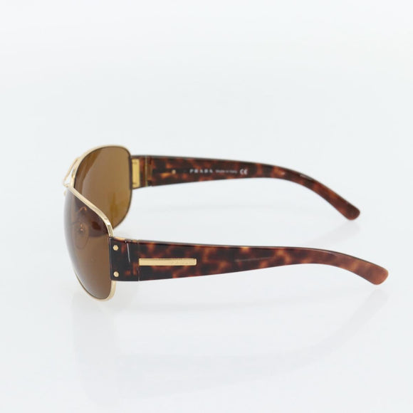 PRADA Tortoise Pattern Sunglasses Plastic Brown Gold Auth BA13220