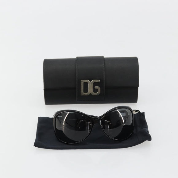 DOLCE&GABBANA Sunglasses plastic Black Auth BA13222