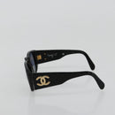 CHANEL Zonnebril plastic Zwart CC Auth BA13228-4