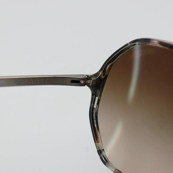 CHANEL Sunglasses plastic Gray CC Auth BA13229