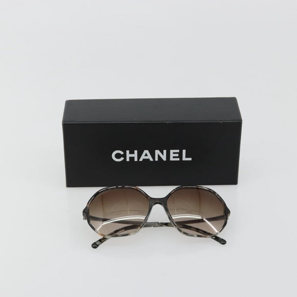 CHANEL Sunglasses plastic Gray CC Auth BA13229