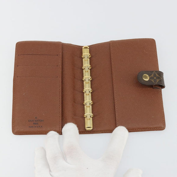 LOUIS VUITTON Monogram Agenda PM Day Planner Cover R20005 LV Auth BA13236