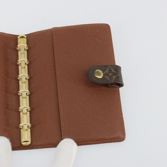 LOUIS VUITTON Monogram Agenda PM Day Planner Cover R20005 LV Auth BA13236