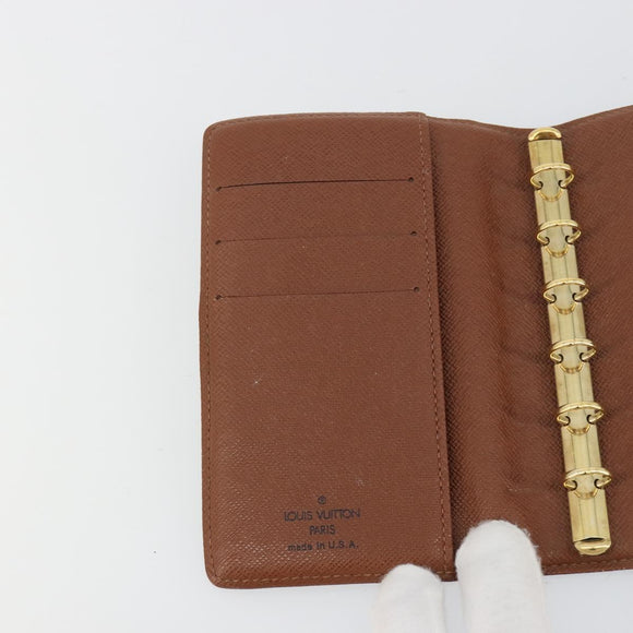 LOUIS VUITTON Monogram Agenda PM Day Planner Cover R20005 LV Auth BA13236