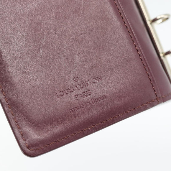 LOUIS VUITTON Monogram Mat Agenda PM Dagplanner Omslag Viole R20935 Auth BA13240