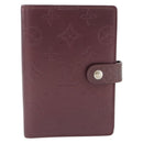 LOUIS VUITTON Monogram Mat Agenda PM Dagplanner Omslag Viole R20935 Auth BA13240-2