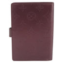 LOUIS VUITTON Monogram Mat Agenda PM Dagplanner Omslag Viole R20935 Auth BA13240-3
