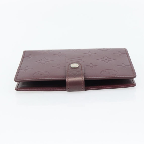 LOUIS VUITTON Monogram Mat Agenda PM Dagplanner Omslag Viole R20935 Auth BA13240