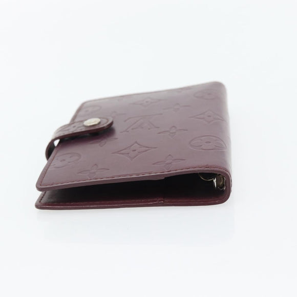 LOUIS VUITTON Monogram Mat Agenda PM Dagplanner Omslag Viole R20935 Auth BA13240