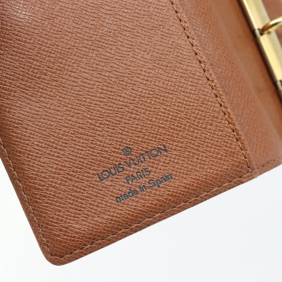 LOUIS VUITTON Monogram Agenda PM Day Planner Cover R20005 LV Auth BA13241