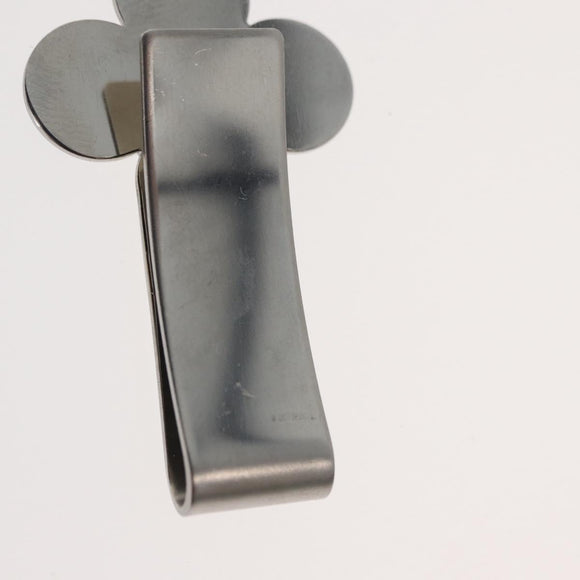 LOUIS VUITTON Money Clip metal Silver LV Auth BA13246