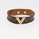 LOUIS VUITTON Monogram Charm Metall 2er Set Gold LV Auth BA13247-2