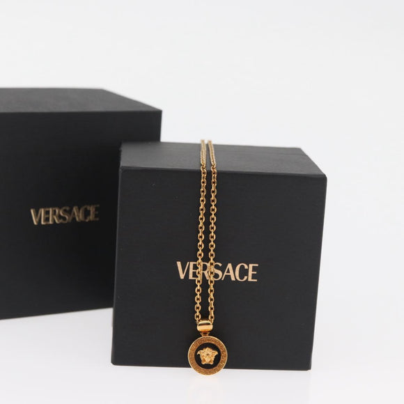 Gianni Versace Medusa Ketting metaal Goud Auth BA13251