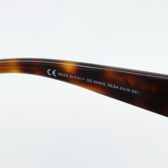 GUCCI Sonnenbrille mit Schildpattmuster Kunststoff Braun Auth BA13260