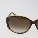 GUCCI Zonnebril met Schildpadpatroon Kunststof Bruin Zilver Auth BA13261-4