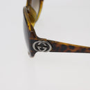 GUCCI Zonnebril met Schildpadpatroon Kunststof Bruin Zilver Auth BA13261-9