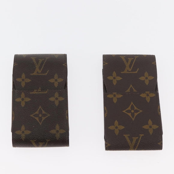 LOUIS VUITTON Monogram Damier Ebene Etui Sigarettenkoker 4 Set LV Auth BA13268