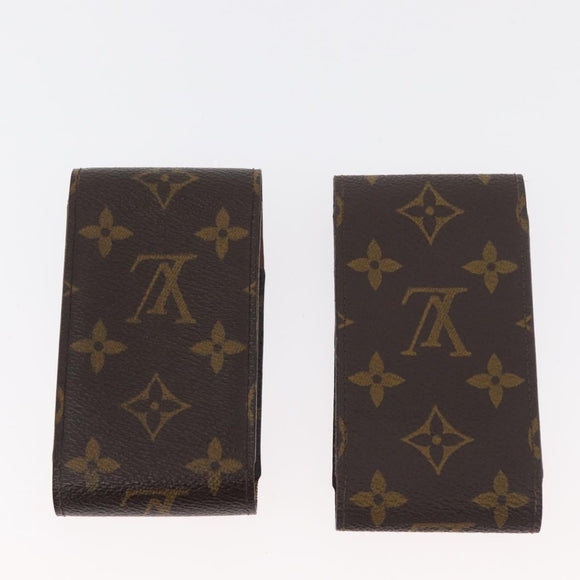 LOUIS VUITTON Monogram Damier Ebene Etui Sigarettenkoker 4 Set LV Auth BA13268