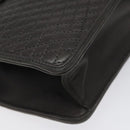 BALLY Quilted Hand Bag Leather Gray Gold Auth BA1327-15