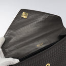 BALLY Quilted Hand Bag Leather Gray Gold Auth BA1327-10