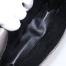 BALLY Quilted Hand Bag Leather Gray Gold Auth BA1327-11