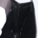 BALLY Quilted Hand Bag Leather Gray Gold Auth BA1327-19