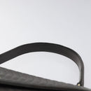 BALLY Quilted Hand Bag Leather Gray Gold Auth BA1327-14