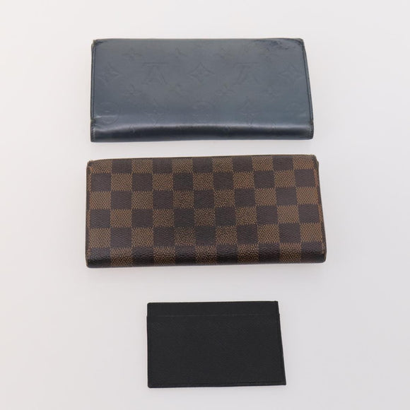 LOUIS VUITTON Bulgari Damier Vernis Epi Portemonnee PVC 7 Set Wit Blauw Auth BA13273