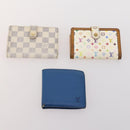 LOUIS VUITTON Bulgari Damier Vernis Epi Portemonnee PVC 7 Set Wit Blauw Auth BA13273-5