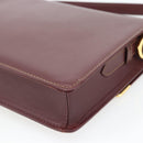 CARTIER Must Line Shoulder Bag Leather Bordeaux Gold Auth BA13274-12
