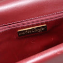 CARTIER Must Line Shoulder Bag Leather Bordeaux Gold Auth BA13274-16