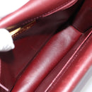 CARTIER Must Line Shoulder Bag Leather Bordeaux Gold Auth BA13274-17