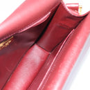 CARTIER Must Line Shoulder Bag Leather Bordeaux Gold Auth BA13274-18