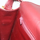CARTIER Must Line Shoulder Bag Leather Bordeaux Gold Auth BA13274-20