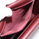 CARTIER Must Line Shoulder Bag Leather Bordeaux Gold Auth BA13274-21