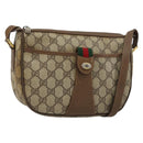 GUCCI GG Supreme Web Sherry Line Tasche PVC Beige Gold 56 02 032 Auth BA13275-1
