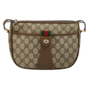 GUCCI GG Supreme Web Sherry Line Tasche PVC Beige Gold 56 02 032 Auth BA13275-2