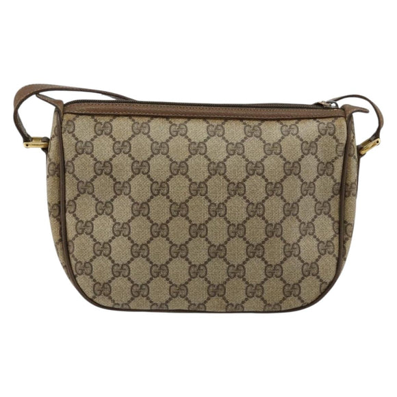 GUCCI GG Supreme Web Sherry Line Tasche PVC Beige Gold 56 02 032 Auth BA13275