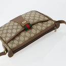 GUCCI GG Supreme Web Sherry Line Tasche PVC Beige Gold 56 02 032 Auth BA13275-7