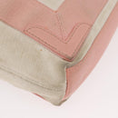 BALENCIAGA Navy Cabas S Tote Bag Canvas Leather Beige Silver 390346 Auth BA13276-15