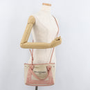 BALENCIAGA Navy Cabas S Tote Bag Canvas Leather Beige Silver 390346 Auth BA13276-24