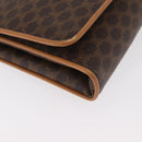 CELINE Macadam Canvas Shoulder Bag PVC Leather Brown Gold Auth BA13279-10