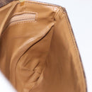 CELINE Macadam Canvas Shoulder Bag PVC Leather Brown Gold Auth BA13279-18