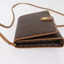 CELINE Macadam Canvas Shoulder Bag PVC Leather Brown Gold Auth BA13279-5
