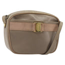 Salvatore Ferragamo Vala Shoulder Bag Leather Beige Gold Auth BA13281-1