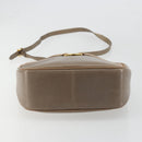 Salvatore Ferragamo Vala Shoulder Bag Leather Beige Gold Auth BA13281-10