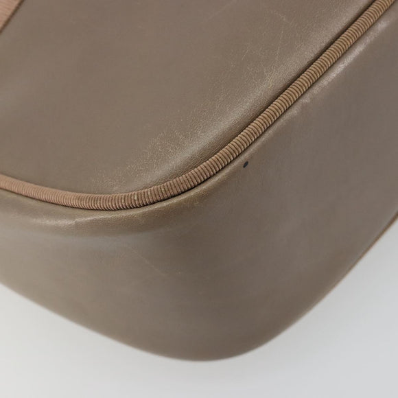 Salvatore Ferragamo Vala Shoulder Bag Leather Beige Gold Auth BA13281