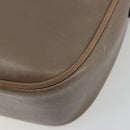 Salvatore Ferragamo Vala Shoulder Bag Leather Beige Gold Auth BA13281-13